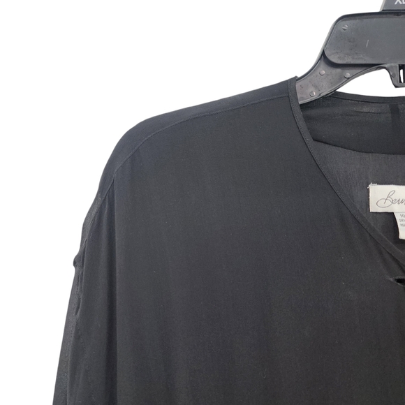 Bern Conrad Vintage Women's 100% Silk Three Buttoned Dress Black - M - Picture 2 of 8